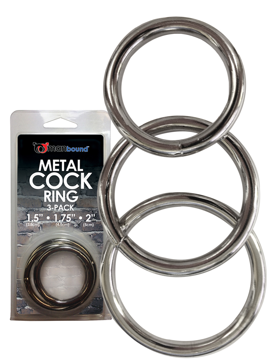 Manbound Metal Cock Ring 3 Pack
