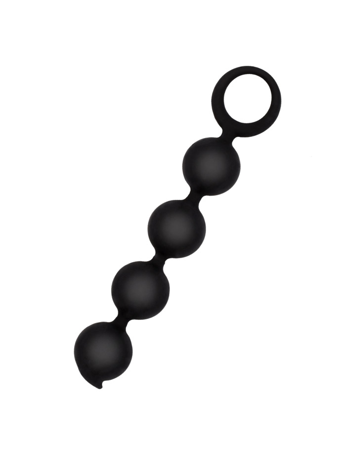 Short Silicone Anal Beads - Black