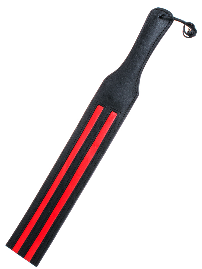 Back Leather Slapper With Red Strips
