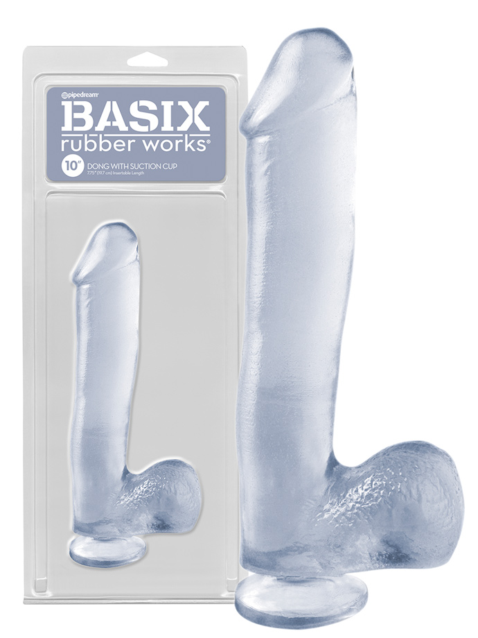 Basix 10 Dong with Suction Cup Clear