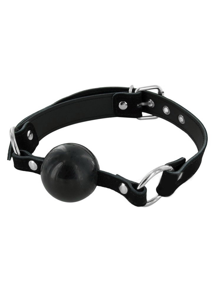 Rubber Ball Gag 40 mm with Leather Strap